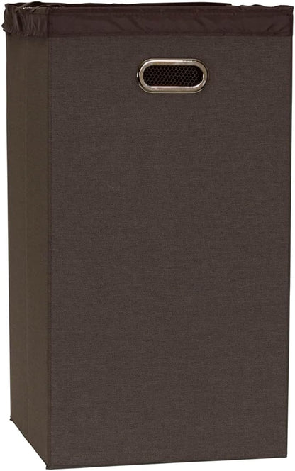 5620 Collapsible Single Laundry Hamper with Magnetic Lid - Grey