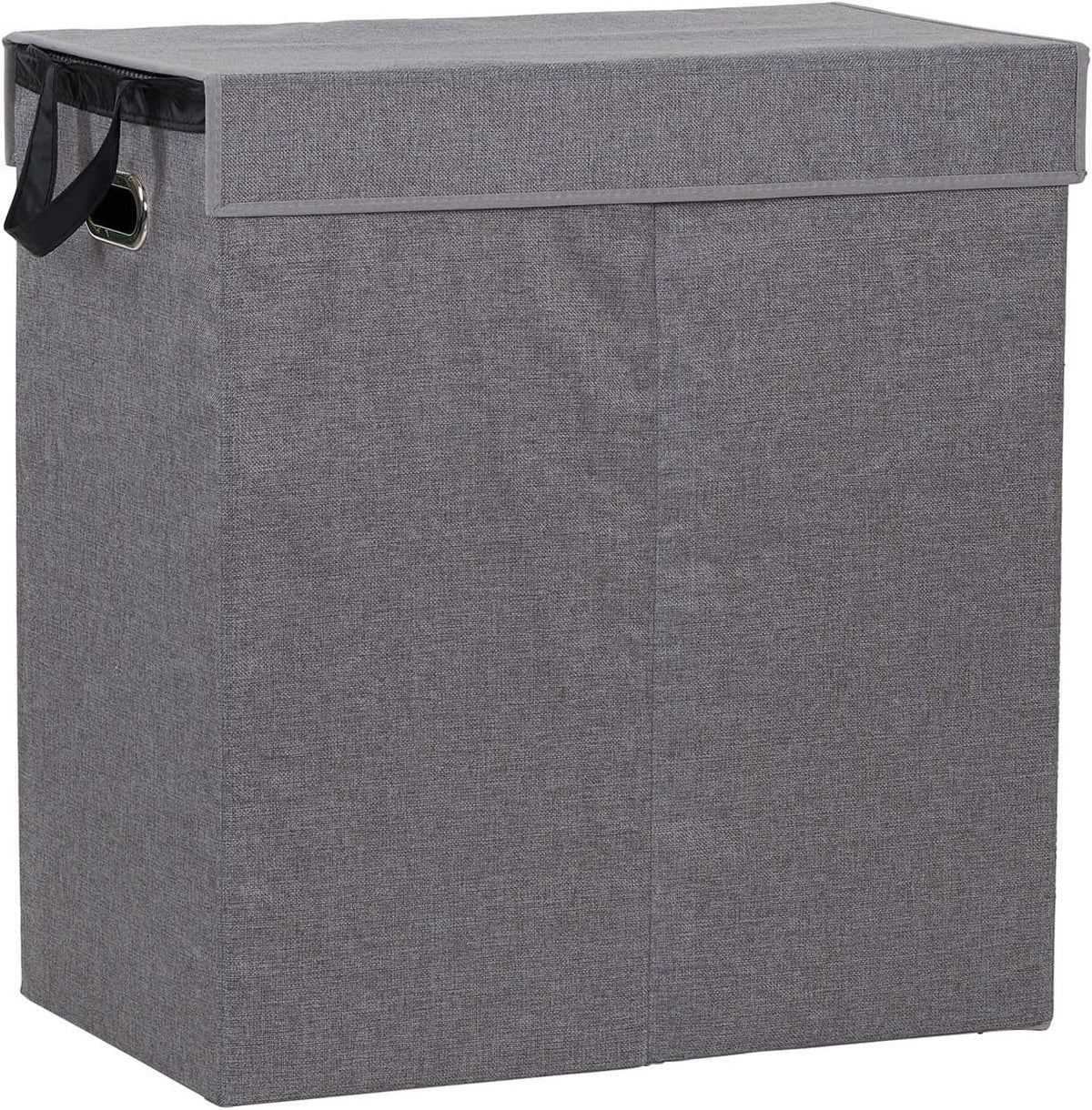 5620 Collapsible Single Laundry Hamper with Magnetic Lid - Grey