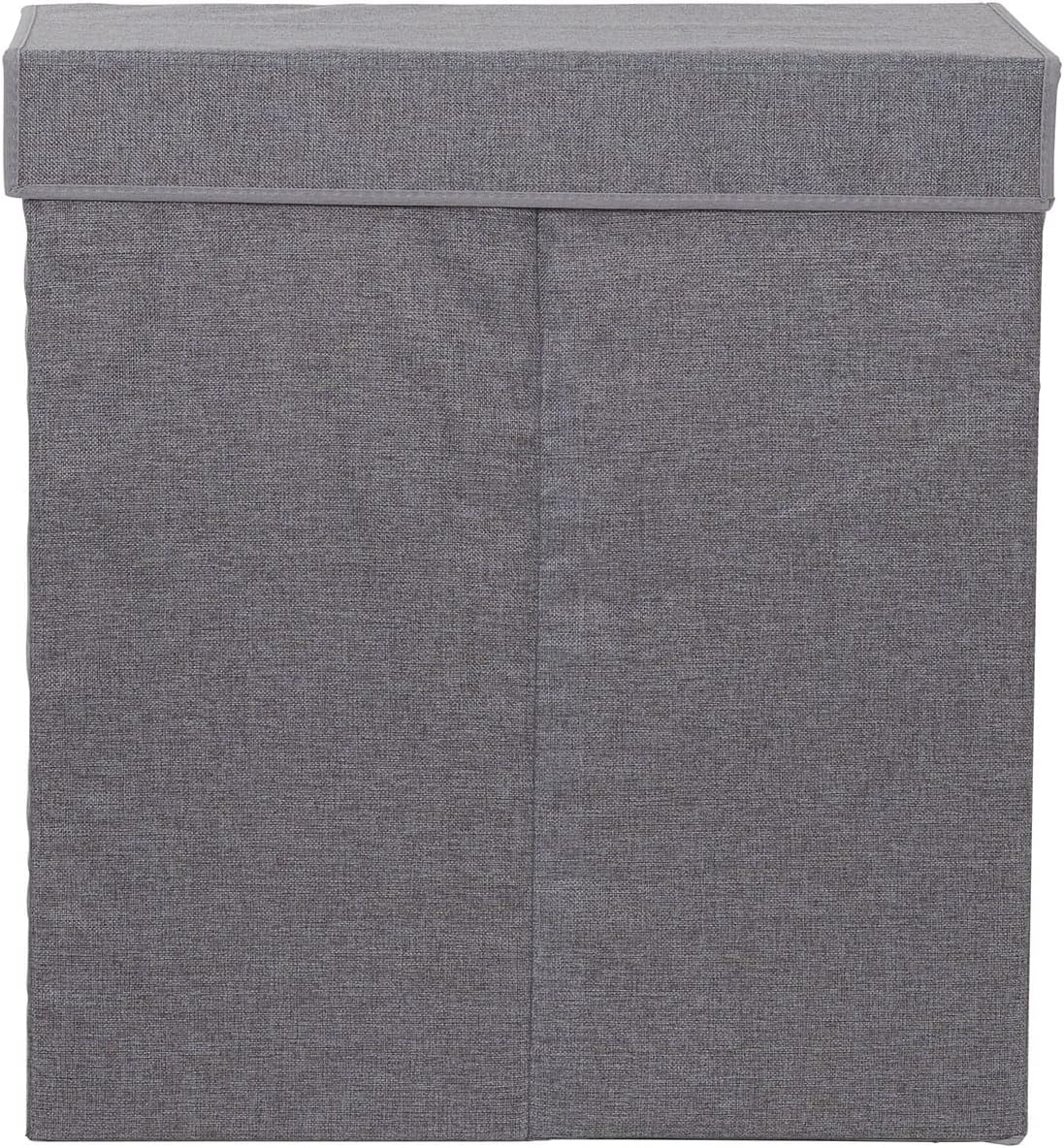 5620 Collapsible Single Laundry Hamper with Magnetic Lid - Grey