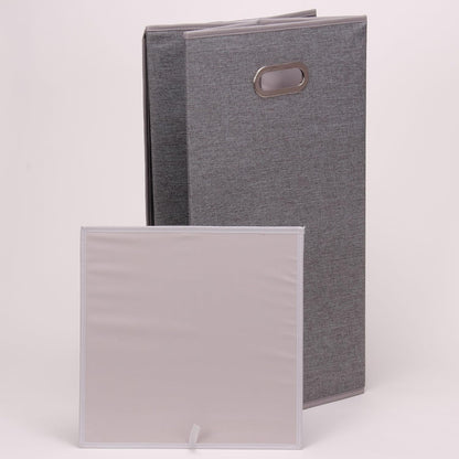 5620 Collapsible Single Laundry Hamper with Magnetic Lid - Grey