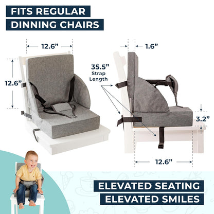 Toddler Booster Seat for Dining Table: Booster Seat for Kitchen Chair Grey