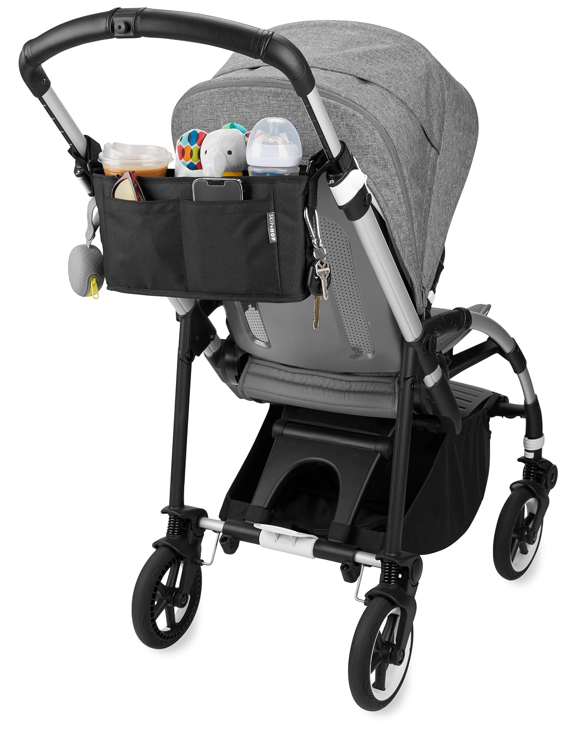 Ultimate Stroller Organizer Universal Fit with Adjustable Straps, Magnetic Flaps and Convertible Design that fits 40 oz. Tumblers, Oat