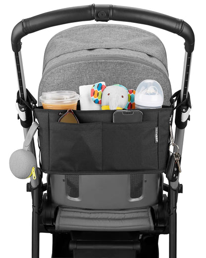 Ultimate Stroller Organizer Universal Fit with Adjustable Straps, Magnetic Flaps and Convertible Design that fits 40 oz. Tumblers, Oat