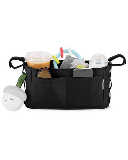 Ultimate Stroller Organizer Universal Fit with Adjustable Straps, Magnetic Flaps and Convertible Design that fits 40 oz. Tumblers, Oat