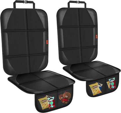 Auto Car Seat Protectors Baby Carseat Waterproof & Durable 600D Fabric for Child Baby Car Seat Mat Vehicle Pet Cover 2 Storage Pockets