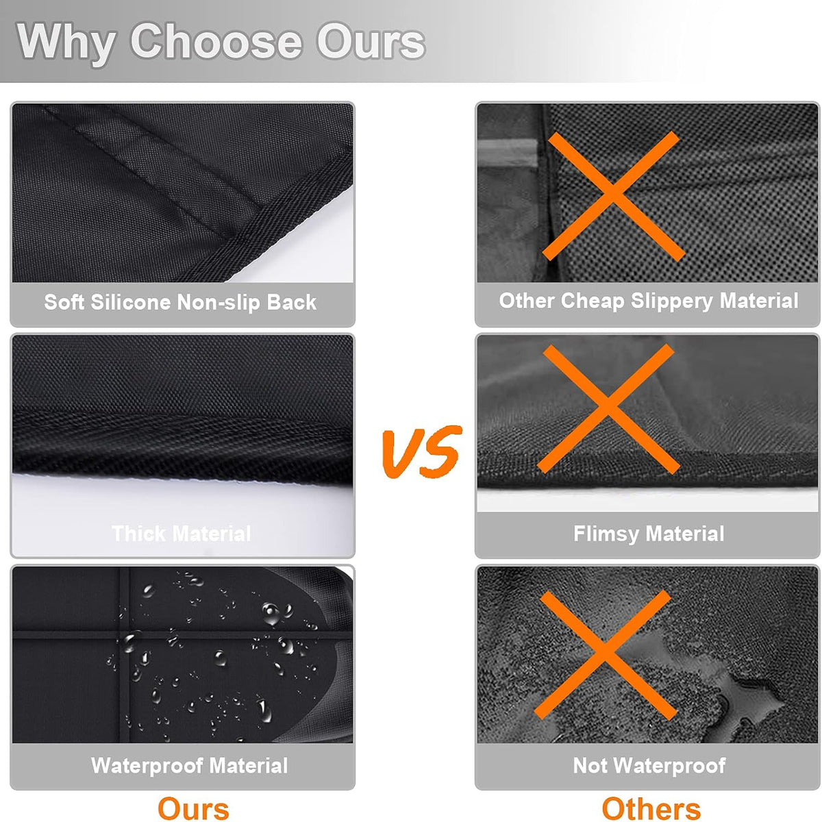 Auto Car Seat Protectors Baby Carseat Waterproof & Durable 600D Fabric for Child Baby Car Seat Mat Vehicle Pet Cover 2 Storage Pockets