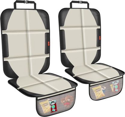 Auto Car Seat Protectors Baby Carseat Waterproof & Durable 600D Fabric for Child Baby Car Seat Mat Vehicle Pet Cover 2 Storage Pockets