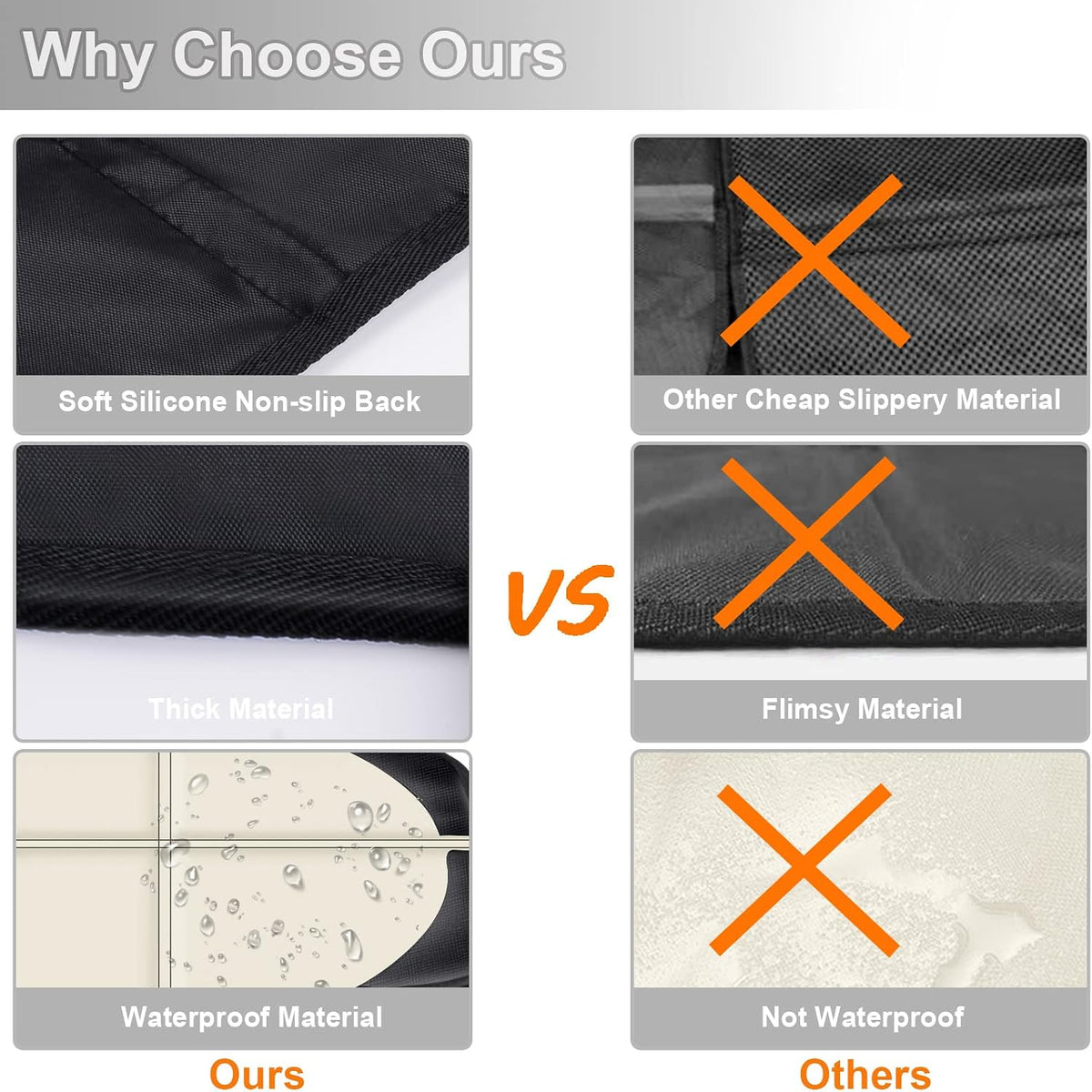 Auto Car Seat Protectors Baby Carseat Waterproof & Durable 600D Fabric for Child Baby Car Seat Mat Vehicle Pet Cover 2 Storage Pockets