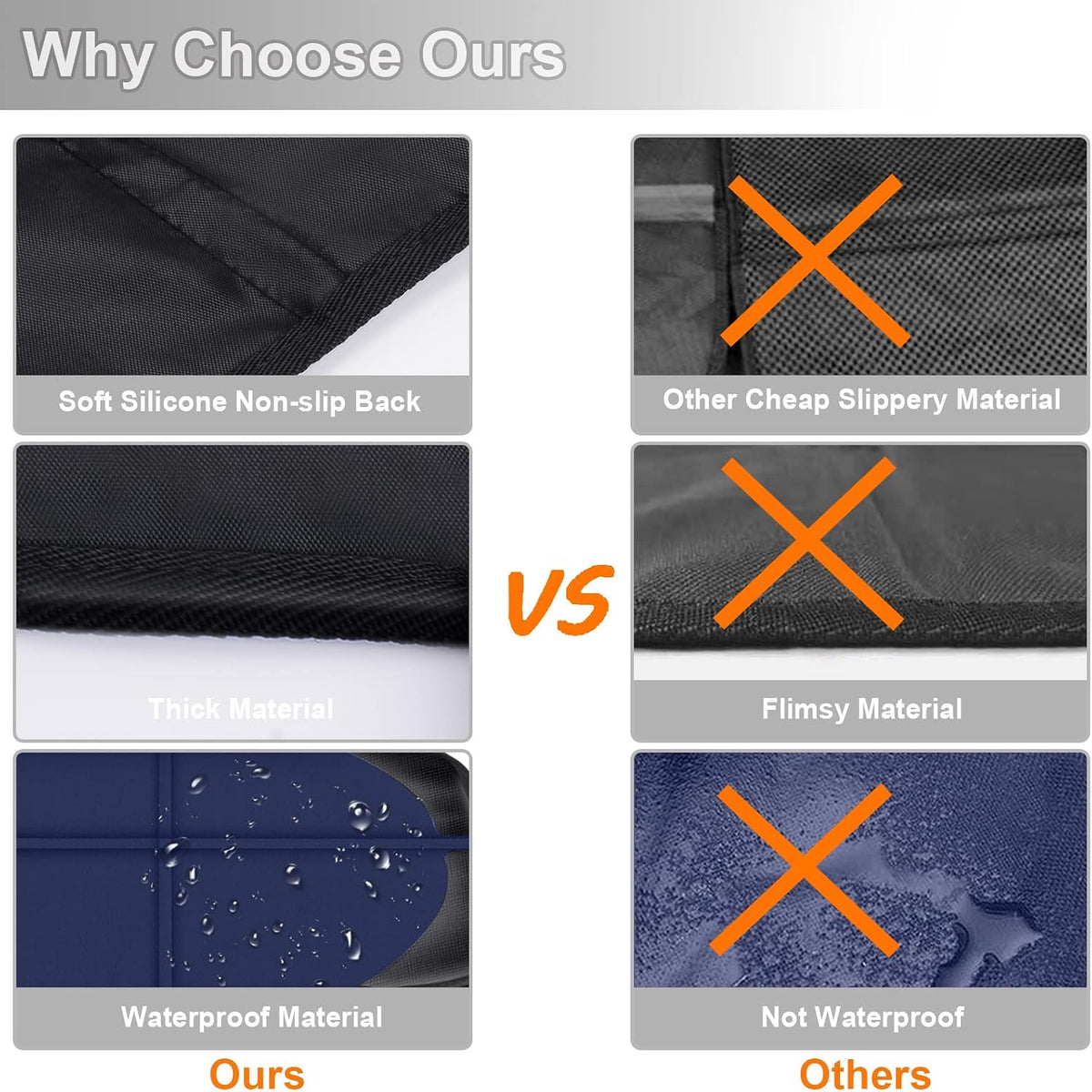 Auto Car Seat Protectors Baby Carseat Waterproof & Durable 600D Fabric for Child Baby Car Seat Mat Vehicle Pet Cover 2 Storage Pockets