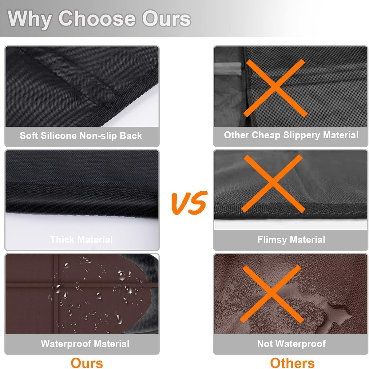 Auto Car Seat Protectors Baby Carseat Waterproof & Durable 600D Fabric for Child Baby Car Seat Mat Vehicle Pet Cover 2 Storage Pockets