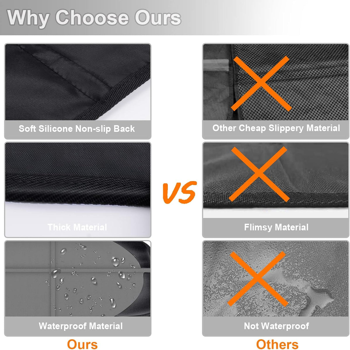 Auto Car Seat Protectors Baby Carseat Waterproof & Durable 600D Fabric for Child Baby Car Seat Mat Vehicle Pet Cover 2 Storage Pockets