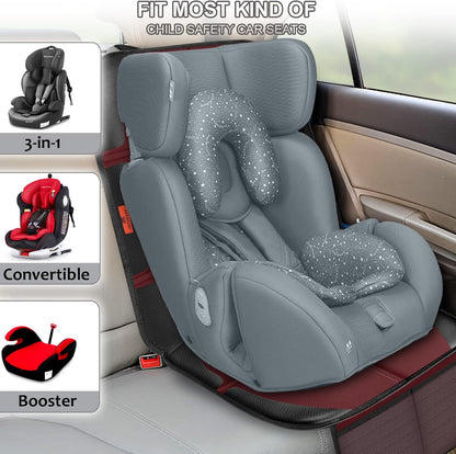 Auto Car Seat Protectors Baby Carseat Waterproof & Durable 600D Fabric for Child Baby Car Seat Mat Vehicle Pet Cover 2 Storage Pockets