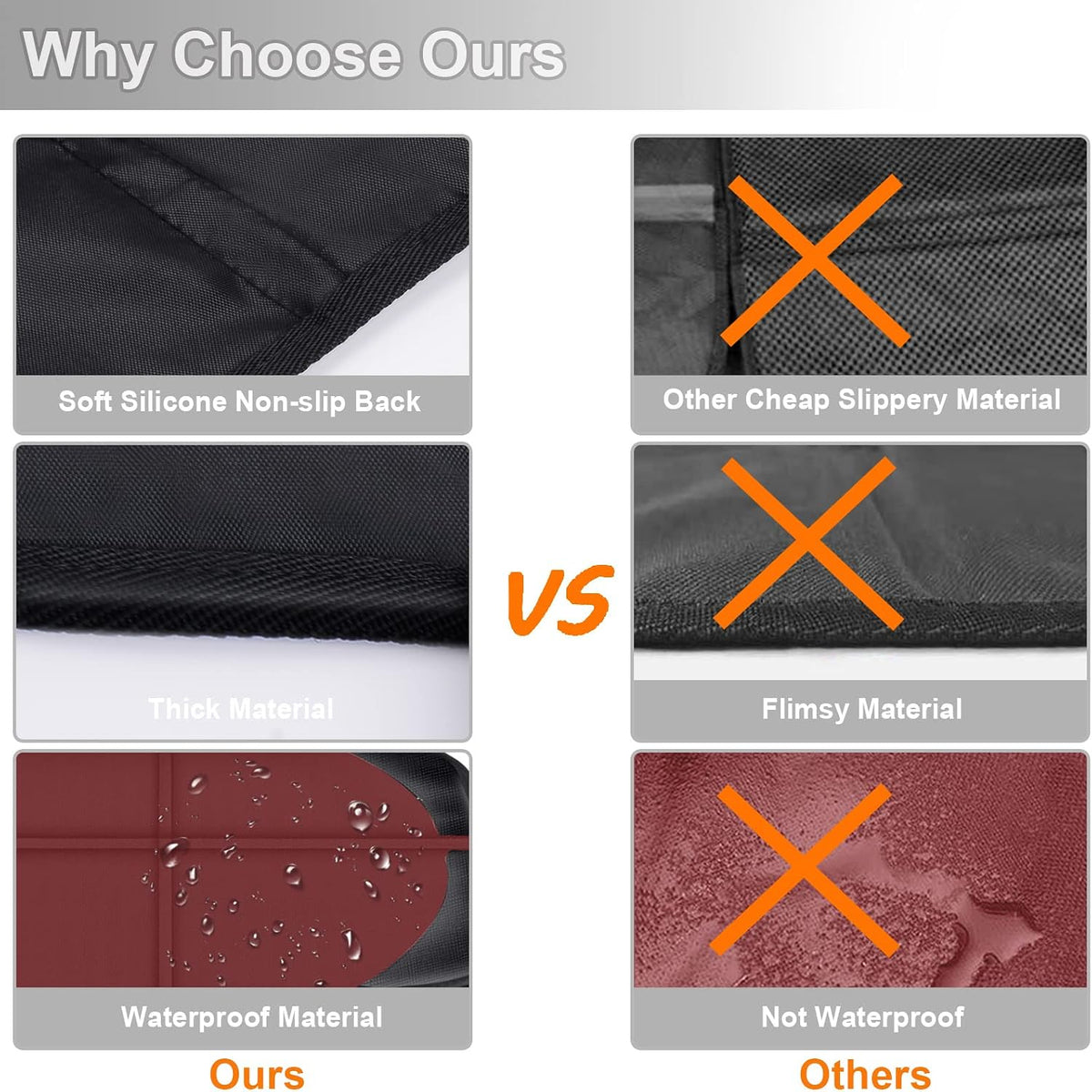 Auto Car Seat Protectors Baby Carseat Waterproof & Durable 600D Fabric for Child Baby Car Seat Mat Vehicle Pet Cover 2 Storage Pockets