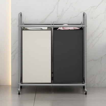 Laundry Hamper with Lockable Wheels and 2 Removable Bags