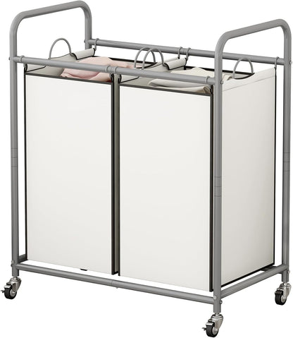 Laundry Hamper with Lockable Wheels and 2 Removable Bags