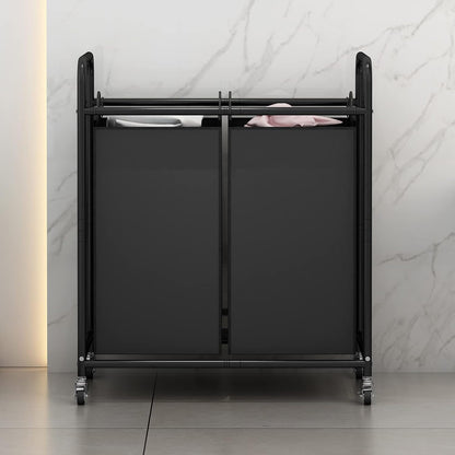 Laundry Hamper with Lockable Wheels and 2 Removable Bags