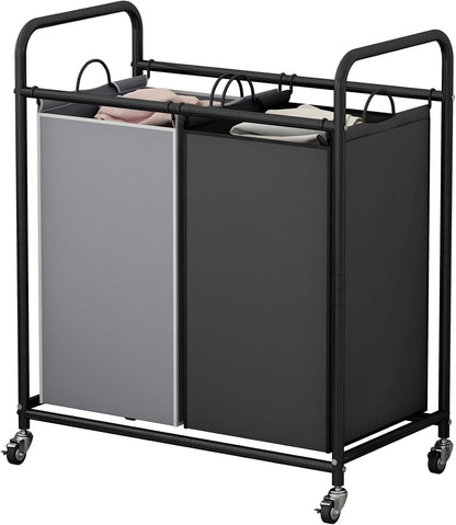 Laundry Hamper with Lockable Wheels and 2 Removable Bags
