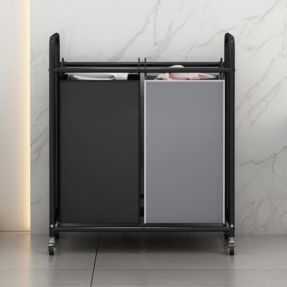 Laundry Hamper with Lockable Wheels and 2 Removable Bags