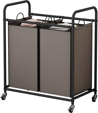 Laundry Hamper with Lockable Wheels and 2 Removable Bags