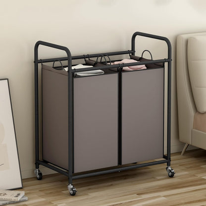 Laundry Hamper with Lockable Wheels and 2 Removable Bags