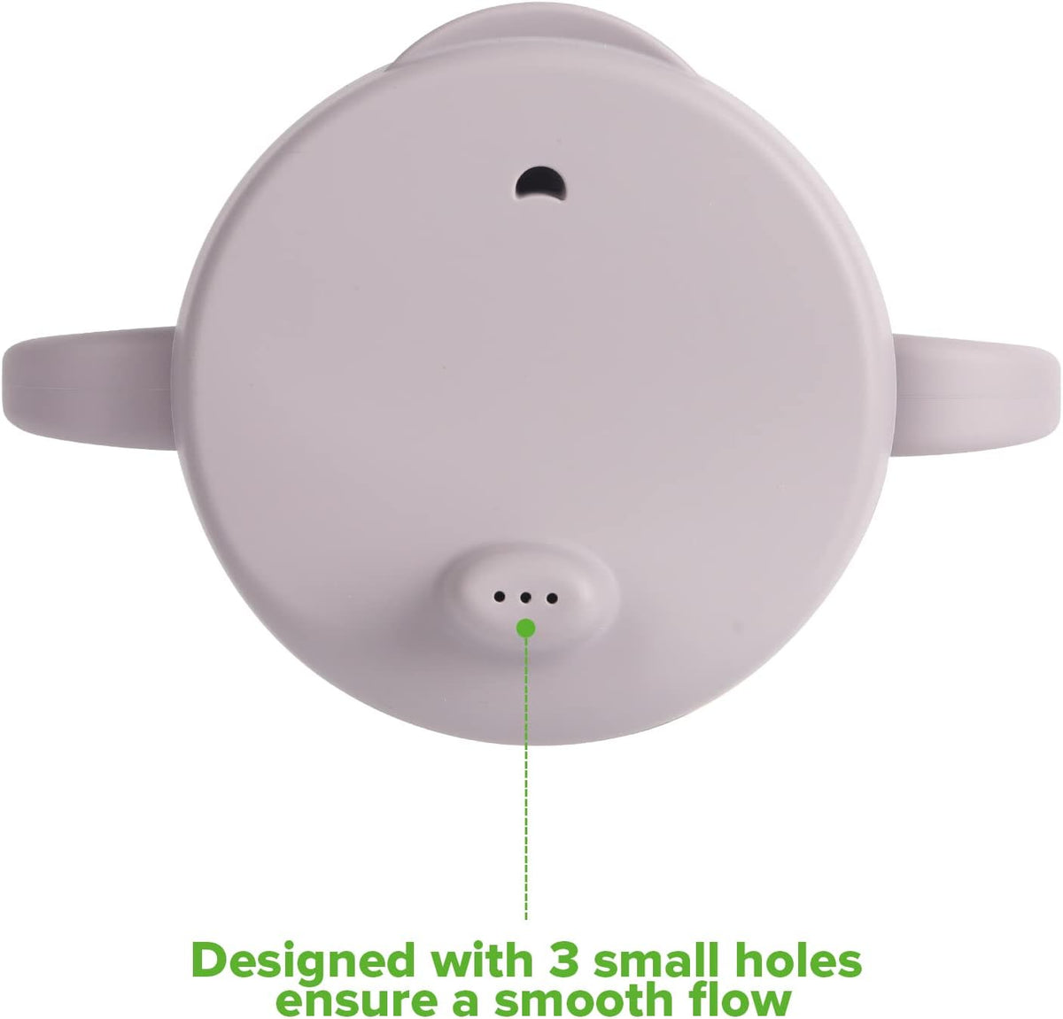 Silicone Sip-N-Snack Cup, Drop-proof Toddlers Sippy Cup & Snack Container 2-in-1, BPA Free Food Grade Silicone Cup for Baby 6 Months+, 9 Ounce (Grey)