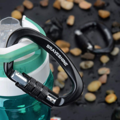 Heavy Duty Carabiner Clips 12KN Aluminum D Ring Keyring Caribeaner Hooks