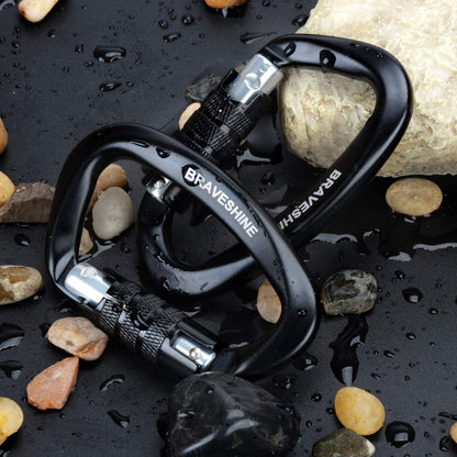 Heavy Duty Carabiner Clips 12KN Aluminum D Ring Keyring Caribeaner Hooks