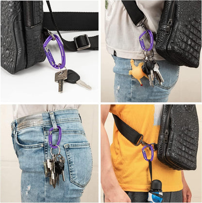 Heavy Duty Carabiner Clips 12KN Aluminum D Ring Keyring Caribeaner Hooks