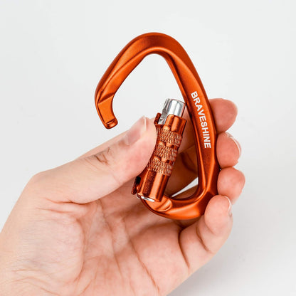 Heavy Duty Carabiner Clips 12KN Aluminum D Ring Keyring Caribeaner Hooks
