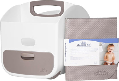 Portable Diaper Caddy & Changing Mat, Taupe
