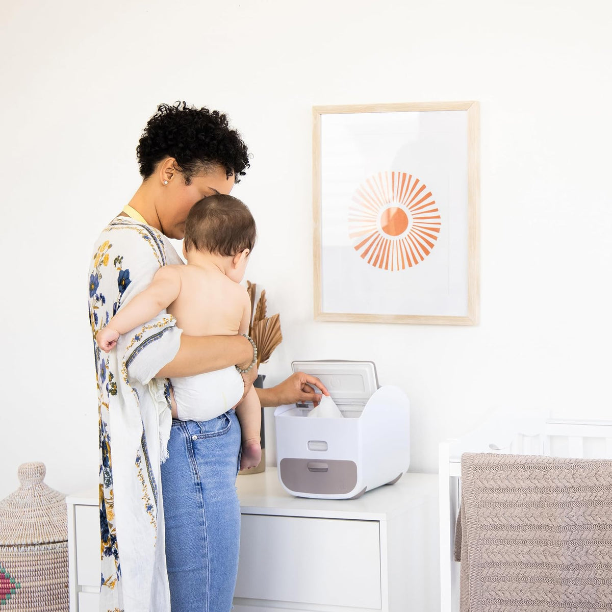 Portable Diaper Caddy & Changing Mat, Taupe