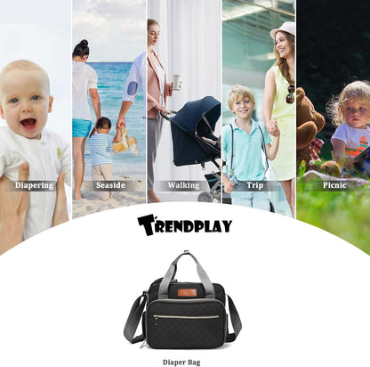 Small Diaper Bag Tote for Girls Baby Nappy Bag - Travel&Outdoor Stroller Organizer Cute Diaper Maternity Bag for Mom Daddy