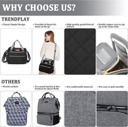 Small Diaper Bag Tote for Girls Baby Nappy Bag - Travel&Outdoor Stroller Organizer Cute Diaper Maternity Bag for Mom Daddy