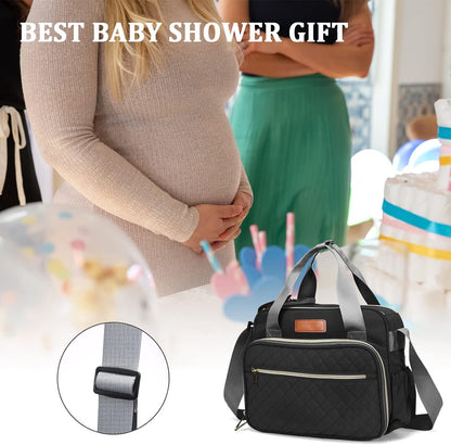 Small Diaper Bag Tote for Girls Baby Nappy Bag - Travel&Outdoor Stroller Organizer Cute Diaper Maternity Bag for Mom Daddy
