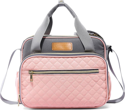 Small Diaper Bag Tote for Girls Baby Nappy Bag - Travel&Outdoor Stroller Organizer Cute Diaper Maternity Bag for Mom Daddy