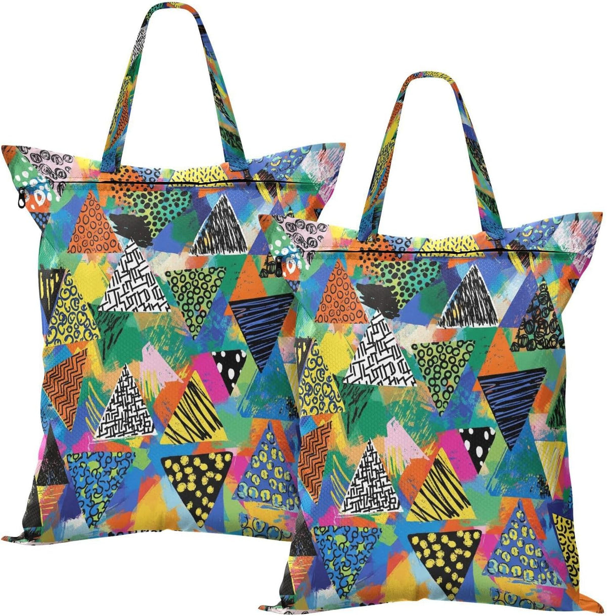 Colorful Graffiti Waterproof Travel Laundry Bag Washable 2pk