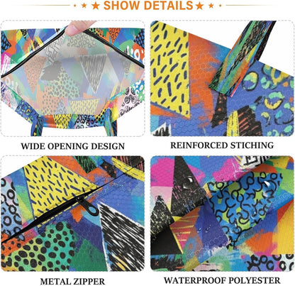 Colorful Graffiti Waterproof Travel Laundry Bag Washable 2pk