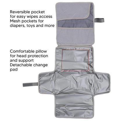 Portable Detachable Travel Change Pad with and Multi Function Storage for Diaper Changes