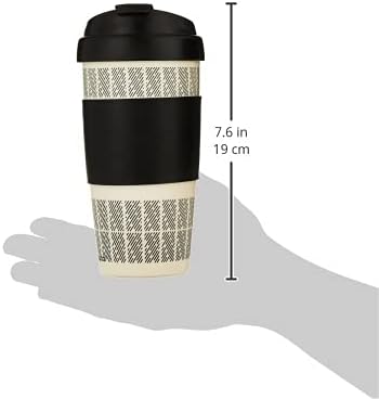 5237160 Reusable, Insulated Double Wall Travel Mugs 16-ounce White/Black , 2 Count ( Pack of 1)