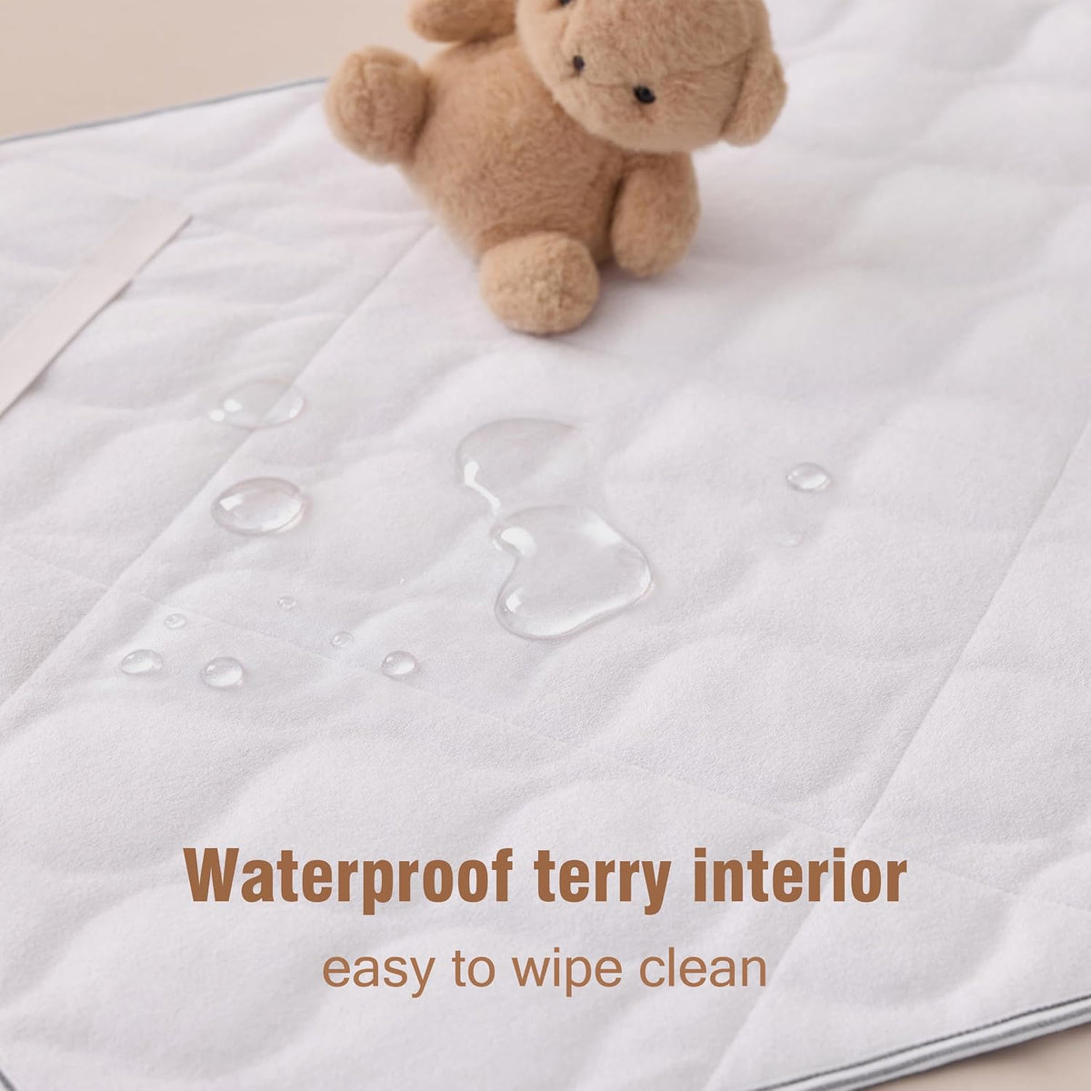 Baby Portable Changing Pad, Waterproof & Wipeable Diaper Changing Mat with Carrying Bag, Foldable Changing Mat for Travel, Newborn Shower Gifts