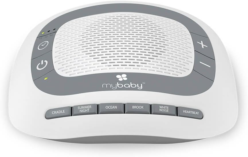 MyBaby SoundSpa White Noise Machine for Babies | 6 Soothing Lullabies for Newborns, Sound Therapy for Travel, Relaxing, Kids, Newborns, Baby Songs, Adjustable Volume, Auto-off Timer, By HoMedics