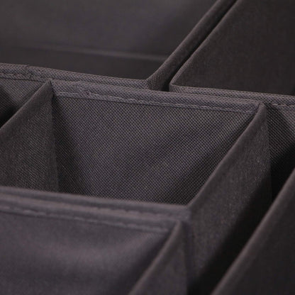 12 Pack Foldable Cloth Storage Box Closet Dresser Drawer Organizer Fabric Baskets Bins Containers Divider for Baby Clothes Underwear Bras Socks Lingerie Clothing,Grey 444