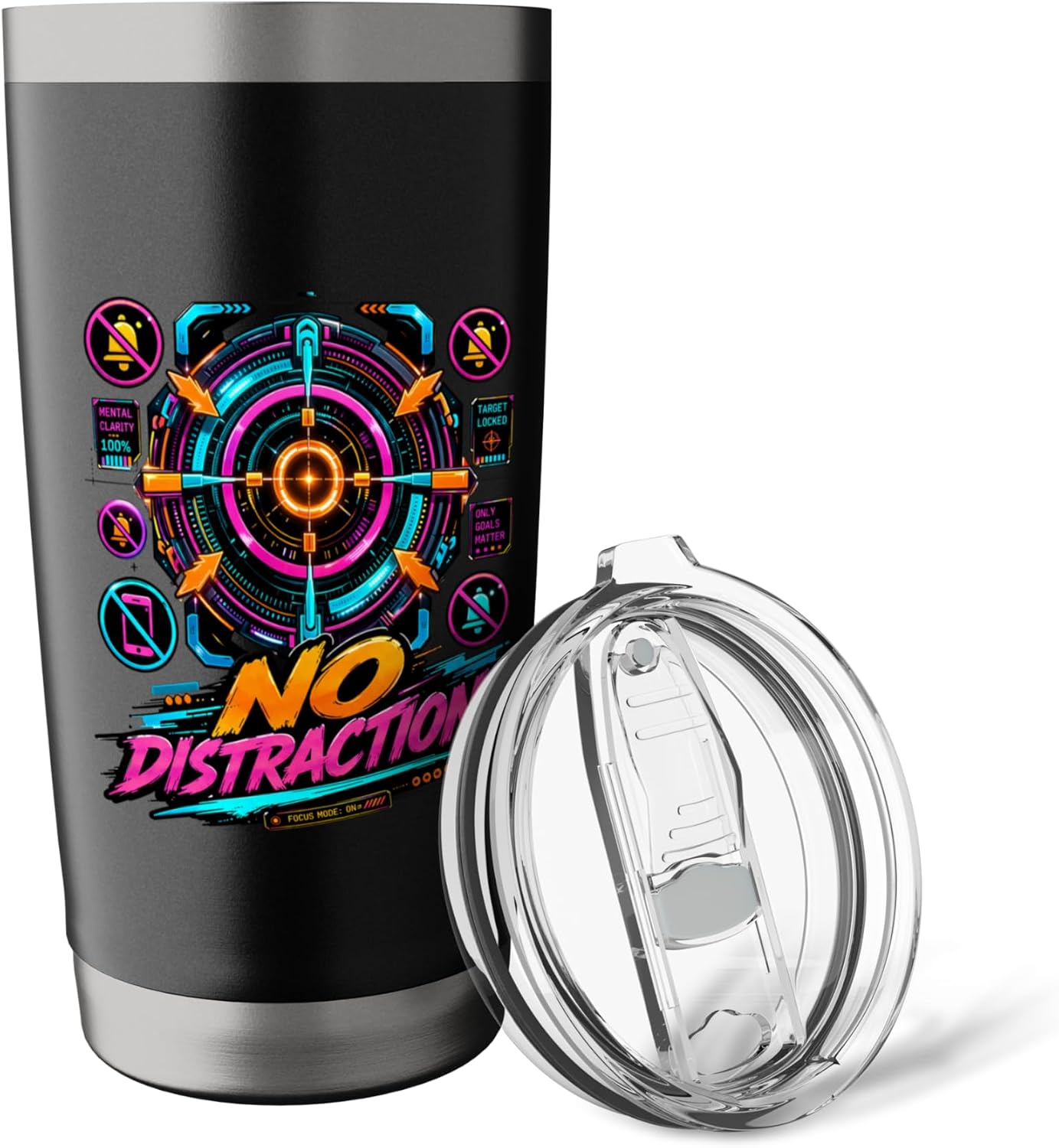 Focus Mode Discipline Target Lock Graphic Stainless Steel Insulated Tumbler