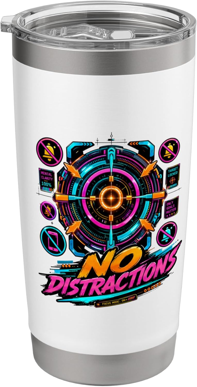Focus Mode Discipline Target Lock Graphic Stainless Steel Insulated Tumbler