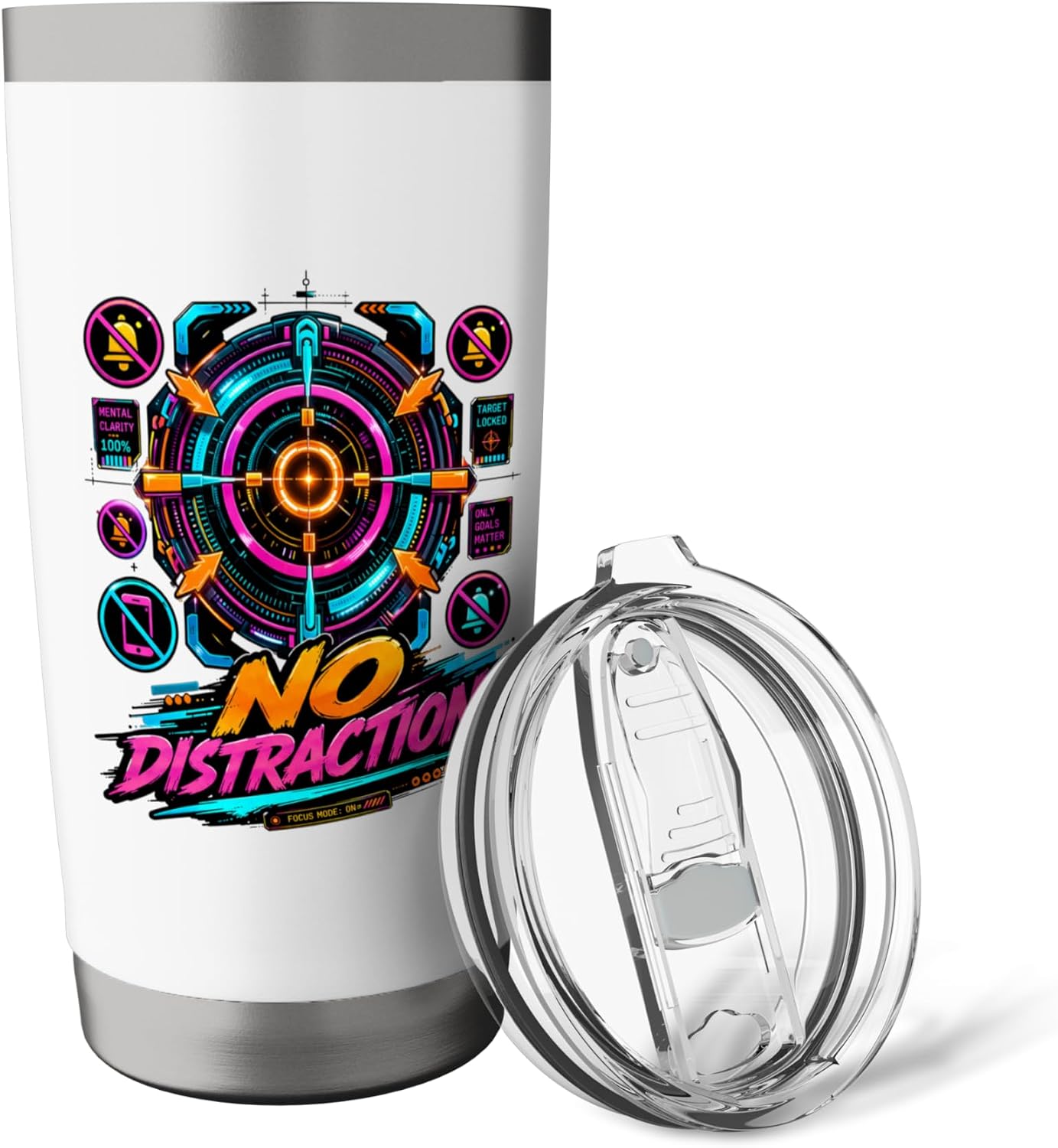 Focus Mode Discipline Target Lock Graphic Stainless Steel Insulated Tumbler