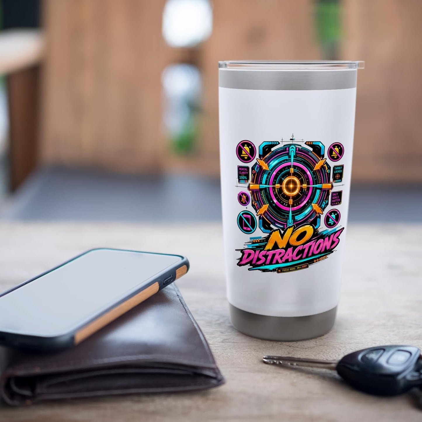 Focus Mode Discipline Target Lock Graphic Stainless Steel Insulated Tumbler