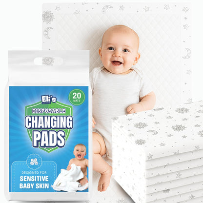 Disposable Baby Changing Pads - Soft, Waterproof & Leakproof Liners Absorbent Underpads - Large Travel Size Diaper Changing Mat for Home, Car, Diaper Bag - (Boho)
