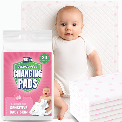 Disposable Baby Changing Pads - Soft, Waterproof & Leakproof Liners Absorbent Underpads - Large Travel Size Diaper Changing Mat for Home, Car, Diaper Bag - (Boho)