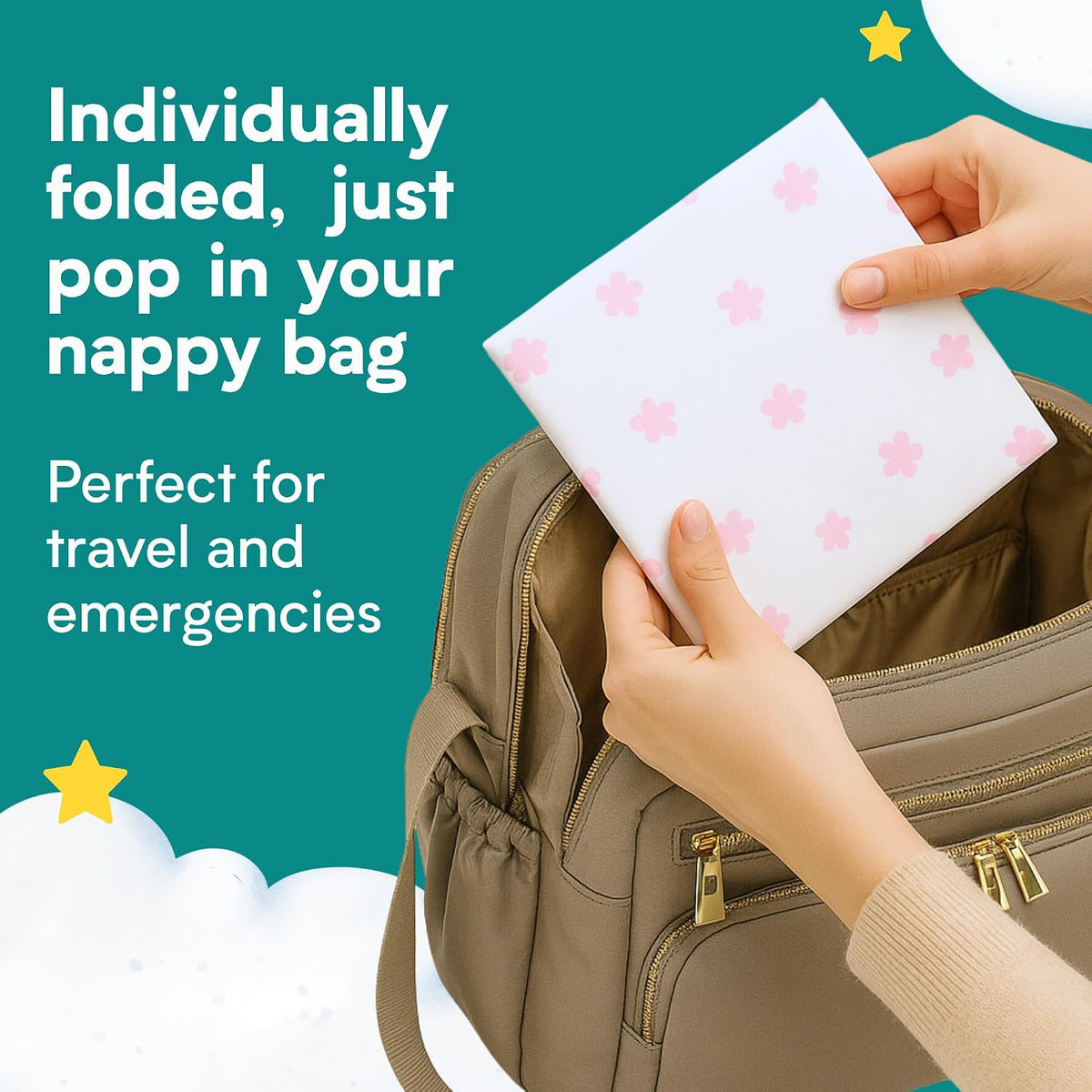 Disposable Baby Changing Pads - Soft, Waterproof & Leakproof Liners Absorbent Underpads - Large Travel Size Diaper Changing Mat for Home, Car, Diaper Bag - (Boho)