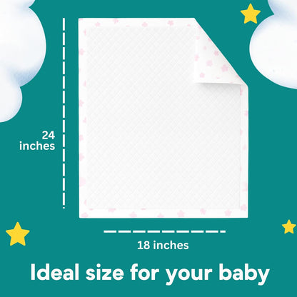 Disposable Baby Changing Pads - Soft, Waterproof & Leakproof Liners Absorbent Underpads - Large Travel Size Diaper Changing Mat for Home, Car, Diaper Bag - (Boho)